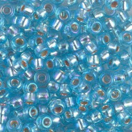 Miyuki seed beads 6/0 - Silverlined aqua ab 6-1018